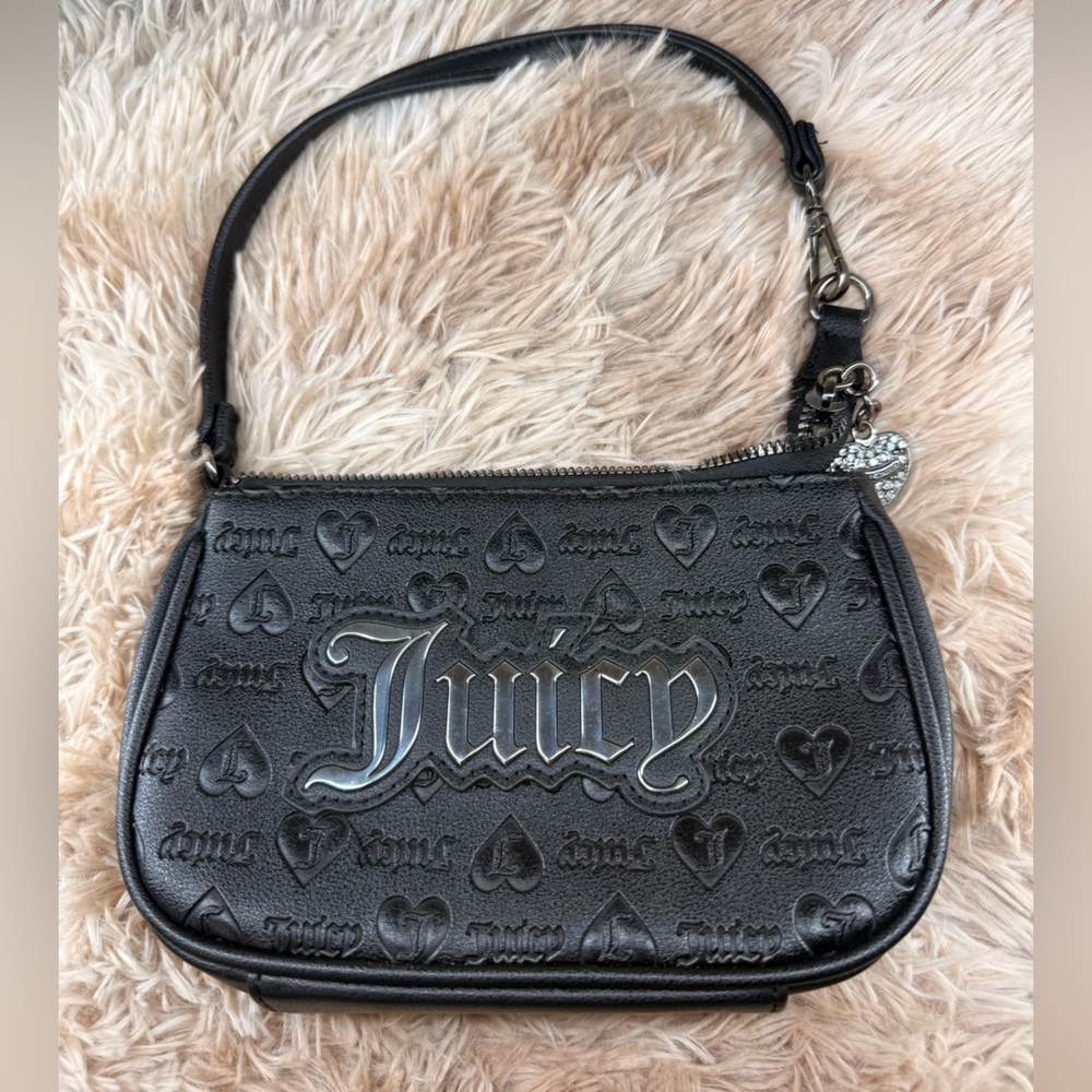 Juicy Couture Black Embossed Shoulder Bag